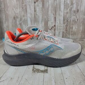Saucony Kinvara 14 Mens Running Shoes White Grey Orange S20823-85 Size 10